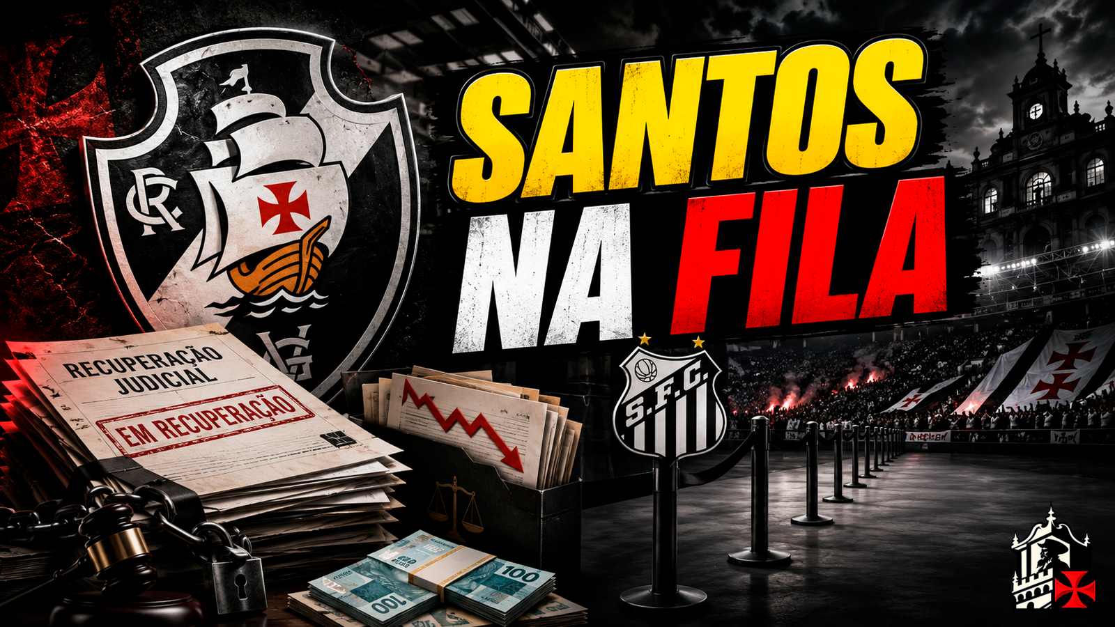 Santos entra na fila de credores do Vasco em momento decisivo da Recuperação Judicial