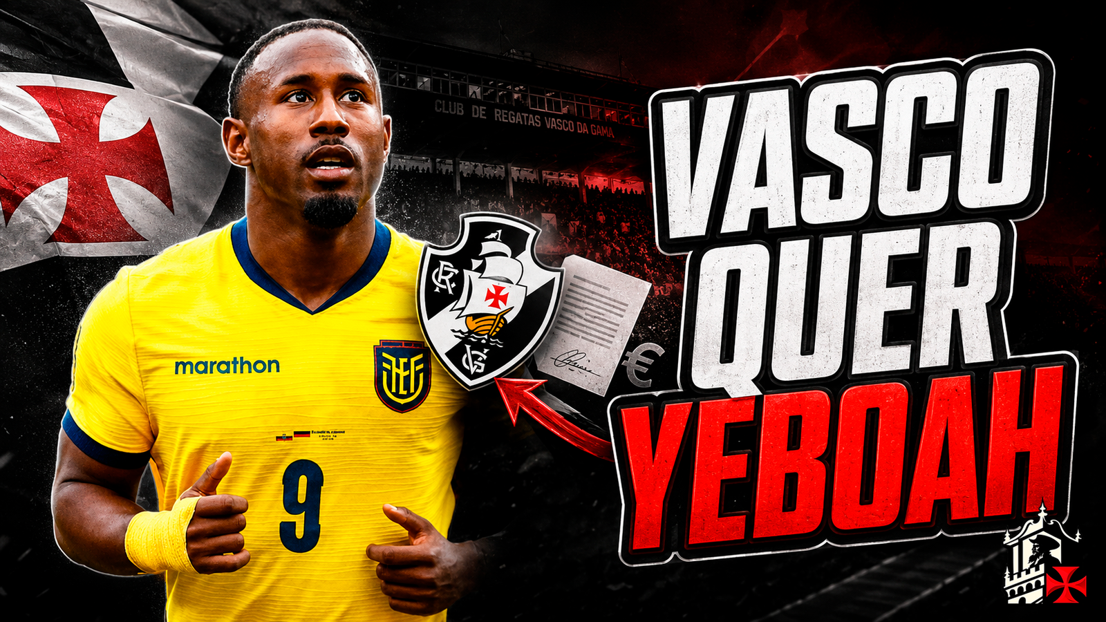 Investida por John Yeboah expõe busca do Vasco por drible e engenharia para 2027